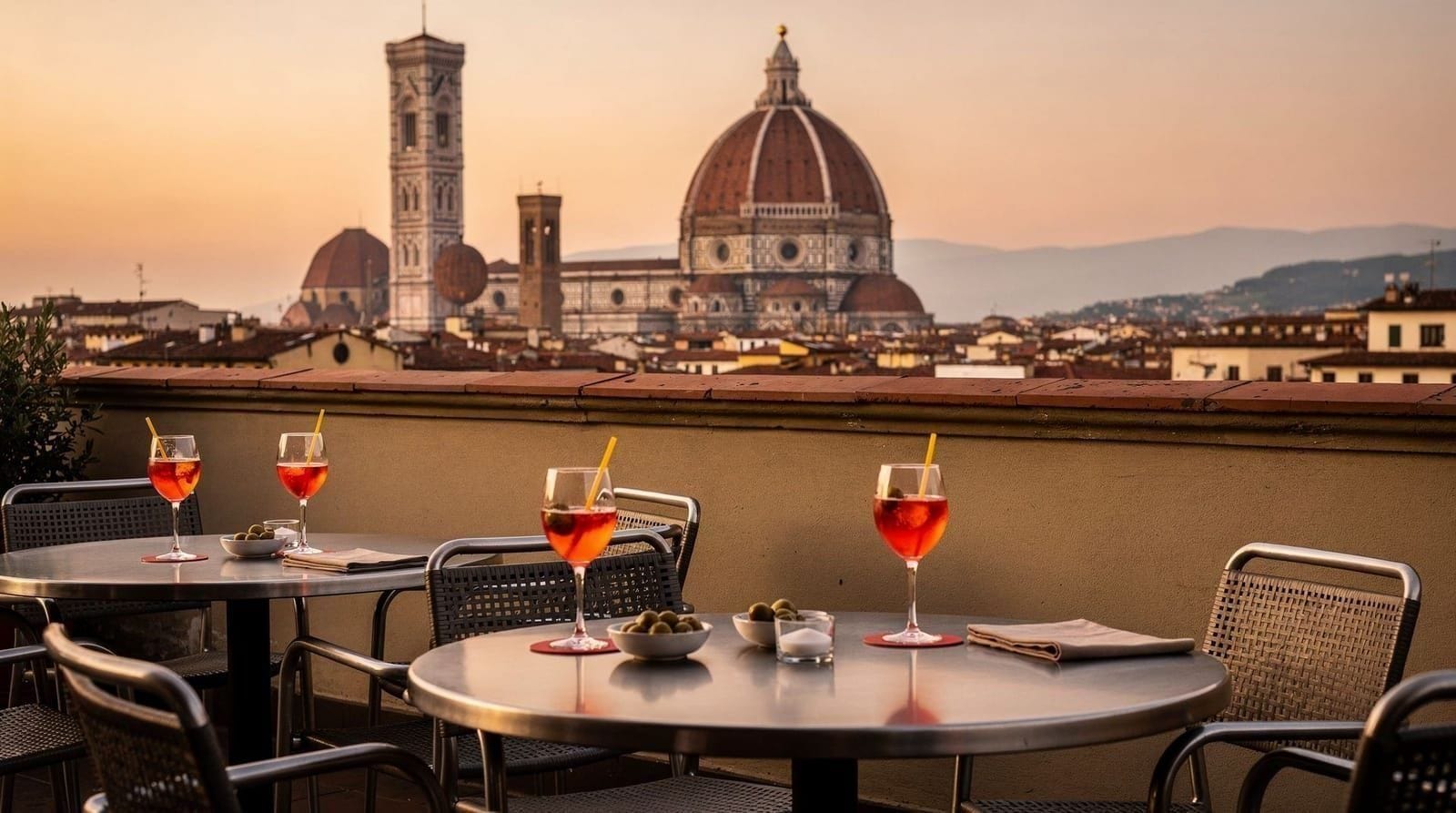 Die besten Dachterrassen-Aperitivo-Spots in Florenz (ehrliches Ranking) — Nicht alle Florentiner Dachterrassen-Bars lohnen sich. Ehrliches Ranking der bes