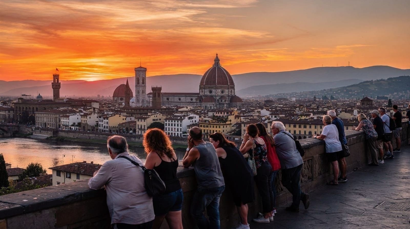 Sonnenuntergang am Piazzale Michelangelo: der ehrliche Guide zu Florenz' bestem Aussichtspunkt — Florenz' berühmtester Aussichtspunkt ehrlich bewertet – wie voll es bei Sonnenun