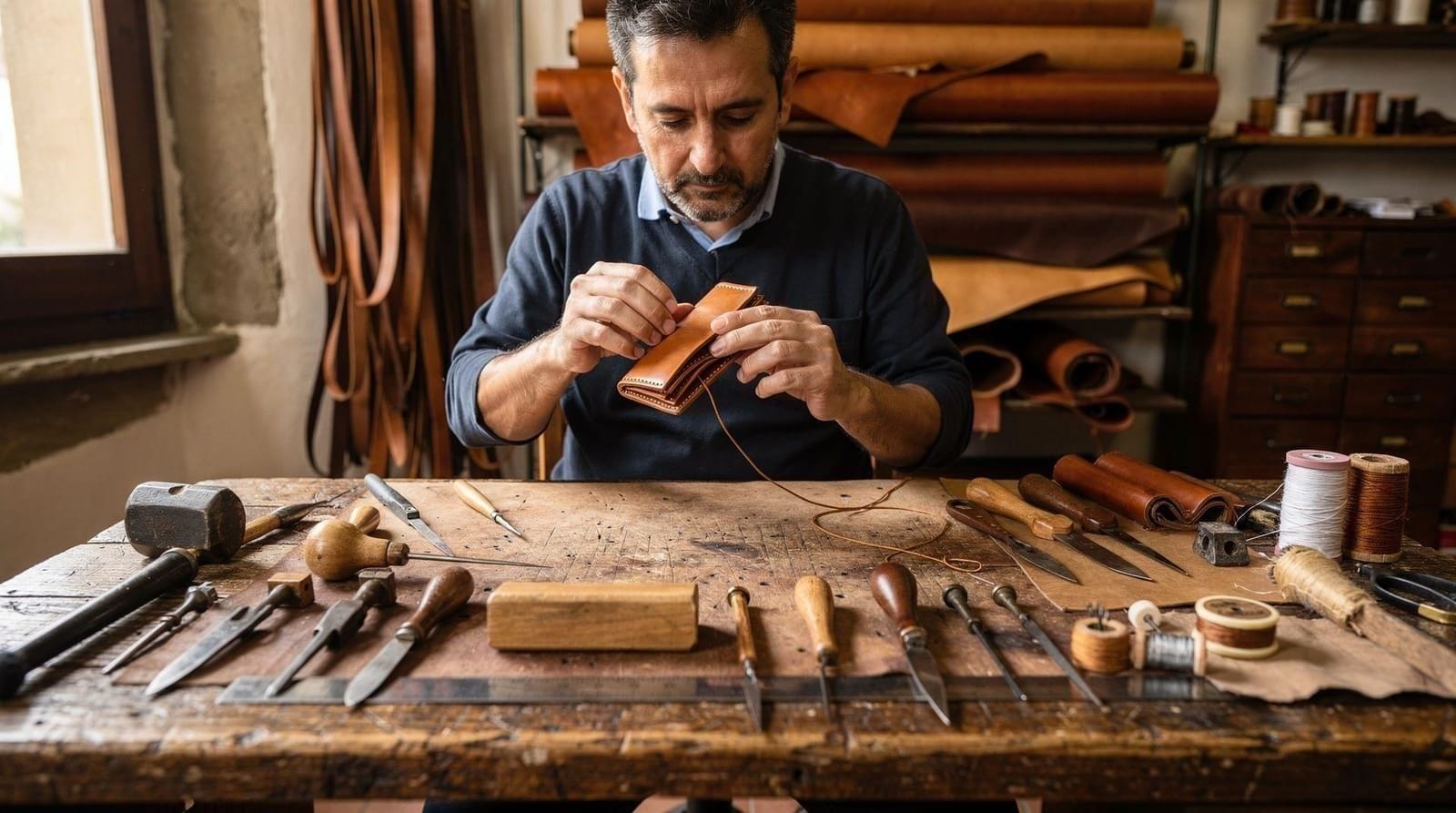 Gefälschtes Leder in Florenz: wie man es erkennt und wo man echtes kauft — San-Lorenzo-Markt: meist kein echtes Handwerk. Gefälschtes Leder erkennen, das V